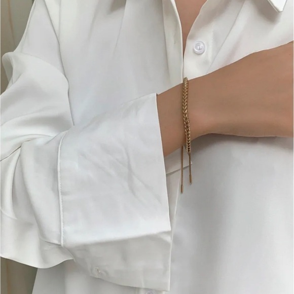 NEW Woven Gold Adjustable Chain Bracelet - Picture 7 of 11